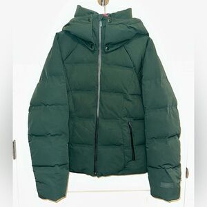 Halfdays Georgie Puffer Ski Jacket in Alpine Green